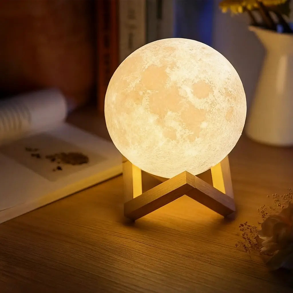 Luminária Lua LED MoonLight com Base
