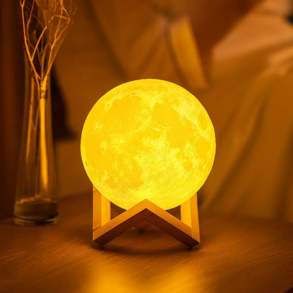 Luminária Lua LED MoonLight com Base