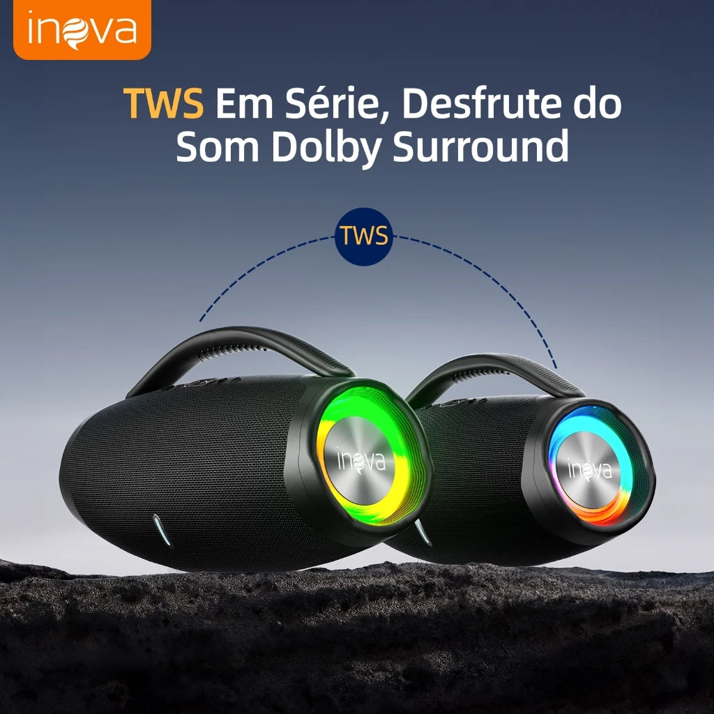 Caixa De Som Estéreo Alta Fidelidade Ipx6 Speaker  - INOVA