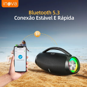 Caixa De Som Estéreo Alta Fidelidade Ipx6 Speaker  - INOVA