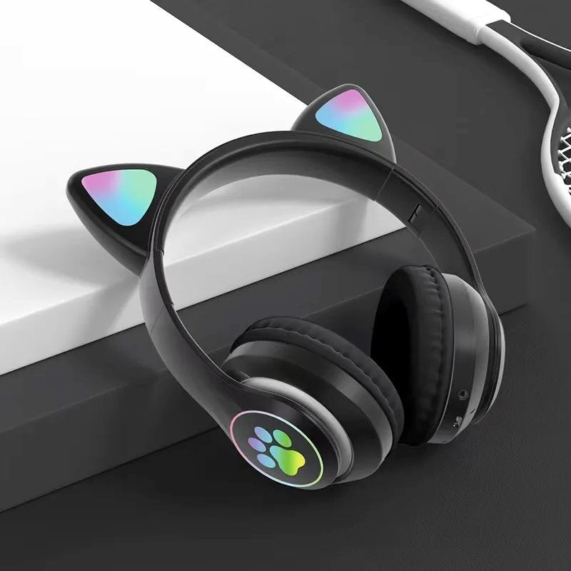 Fone de Ouvido Orelha de Gatinho com Led - Headphone