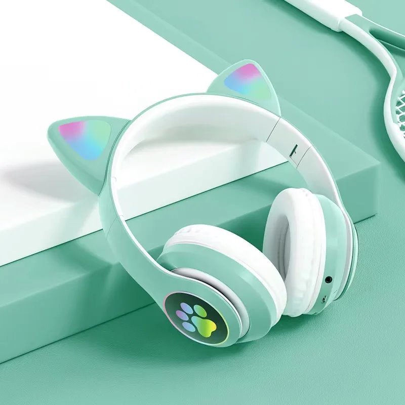 Fone de Ouvido Orelha de Gatinho com Led - Headphone